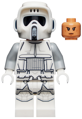 Imperial Scout Trooper, Hoth - Female, Dual Molded Helmet, Nougat Head, Smirk LEGO sw1182