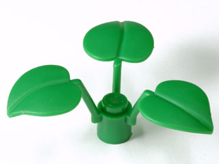 x8 | Plant Stem with Stud and 3 Large Leaves | LEGOPART